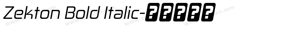 Zekton Bold Italic字体转换